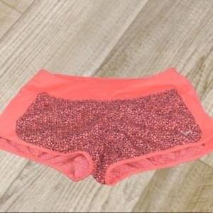 Nike orange black active running shorts EUC small